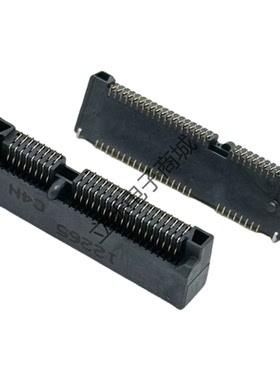 PCIE网卡插槽 MINI PCIE插座卡槽 52PIN 5.2H msata连接器