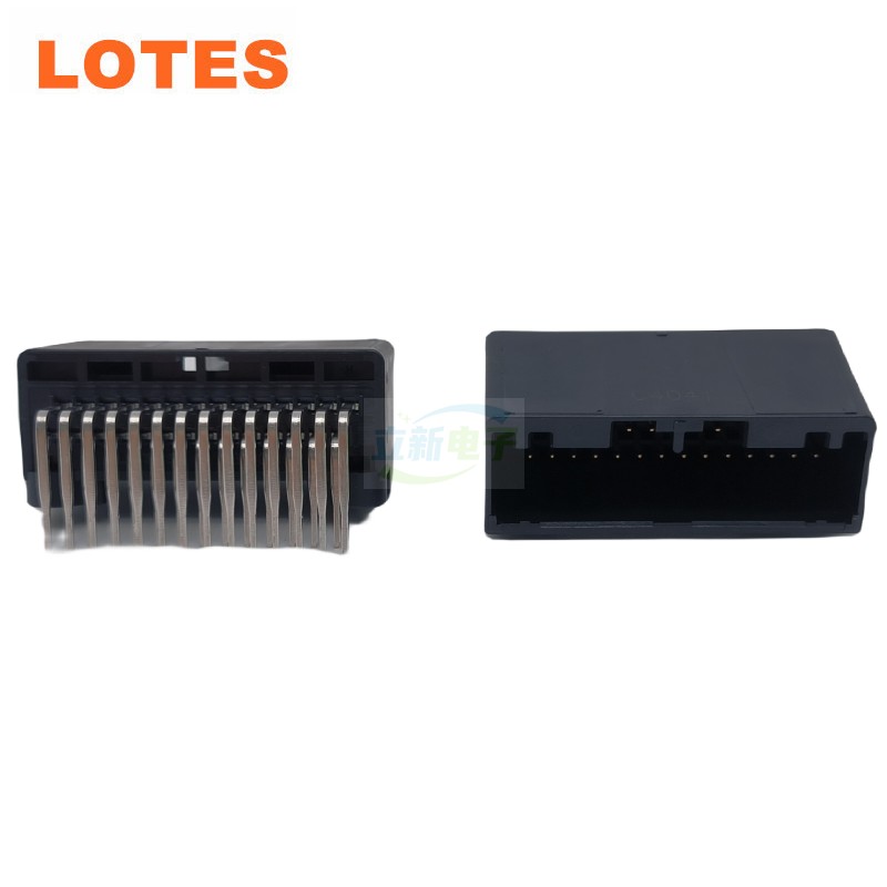 LOTES AAUS01AP2-028K02 汽车BMS公端塑料成品  黑色 28PIN插头