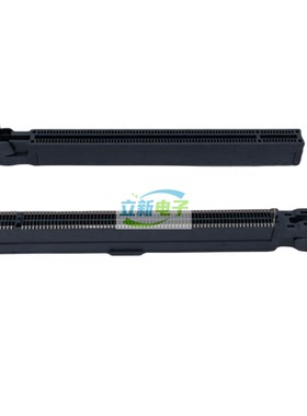 显卡插槽PCIE4.0 飞机尾鱼尾贴片SMT黑色164pin鱼叉脚16X卡槽GEN4