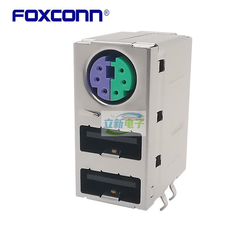全新富士康UB11121-HFD2-4F 双层USB2.0接口+鼠标键盘插座A型母座