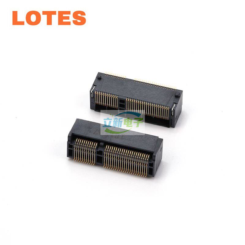 LOTES APCI0452连接器M.2无线网卡接口H=6.7 E-KEY LCP黑焊脚镀金