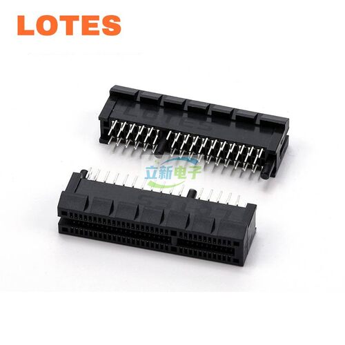 LOTES AAA-PCI-161 主板PCIE 64PIN显卡插槽 4X 侧开口直插式