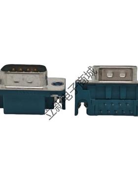 全新富士康 RS232接口 DSUB DR9公头 9PIN 不带螺丝绿色 连接器