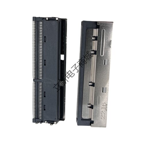 全新原装 MCIO 74PIN 卧式Mini Cool Edge SAS PCIE4.0贴片接插件