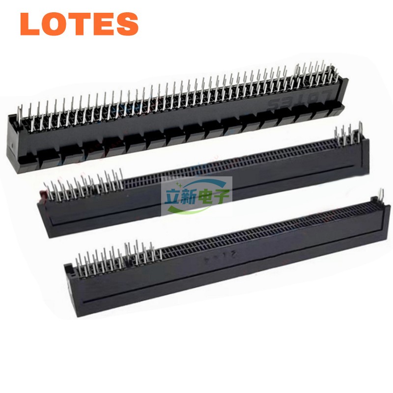 LOTES直插式PCI-E显卡插槽16X插板式 36P/98P/164P插座主板