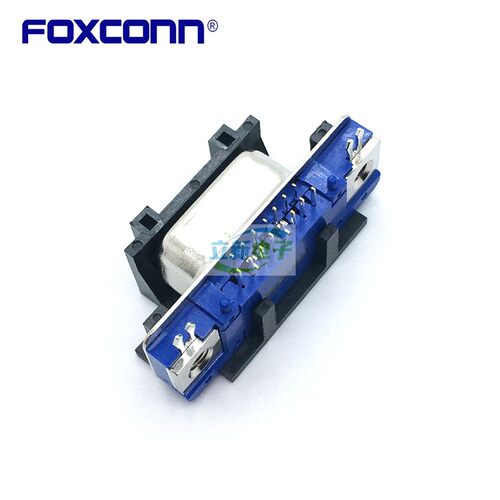Foxconn/富士康 DZ14381-H811C-9F 超薄DB15PIN VGA母座连接器