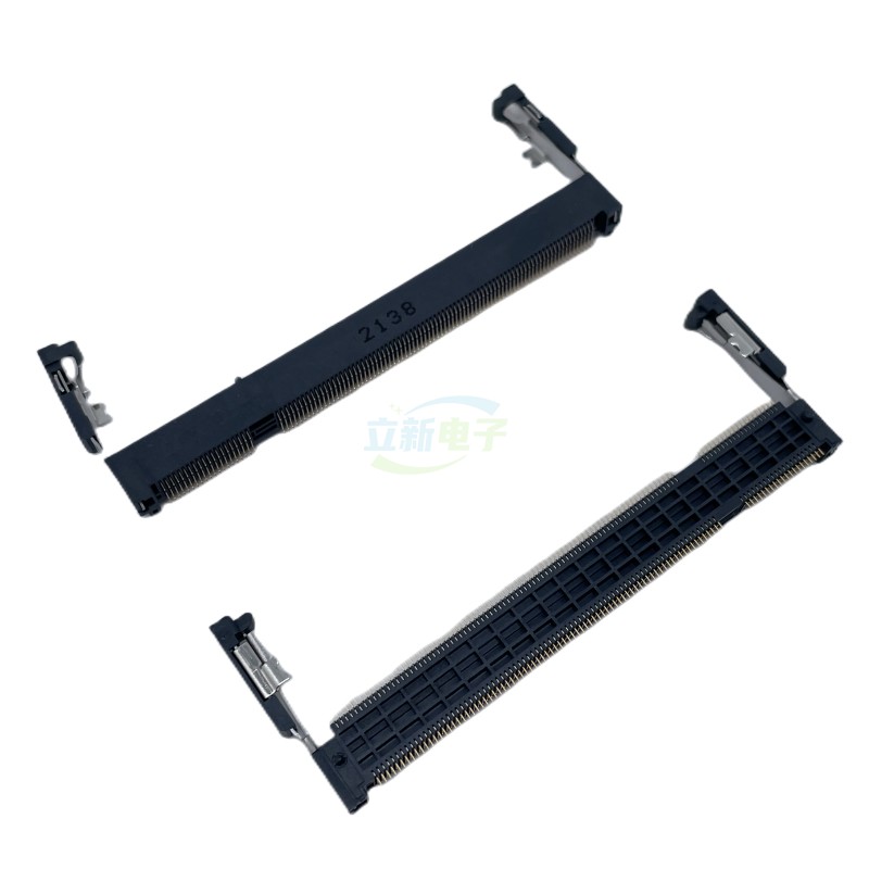 笔记本电脑DDR2内存卡插槽卡槽高5.2H正向STD 1.8V 200PIN连接器