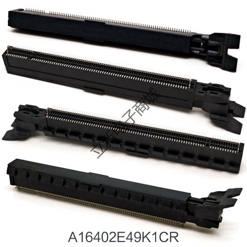 插槽164Pin立式180度PCIE4.0全贴片SMT显卡卡槽X16有脚带柱Gen4.0