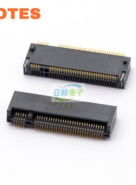 LOTES APCI0437 连接器 M.2固态硬盘接口 H=3.2mm M-KEY 黑色NGFF