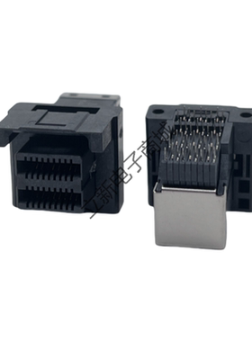 AMPHENOL SFF-8643单口MINISAS 36P卧式插针电脑信号存储传输接口