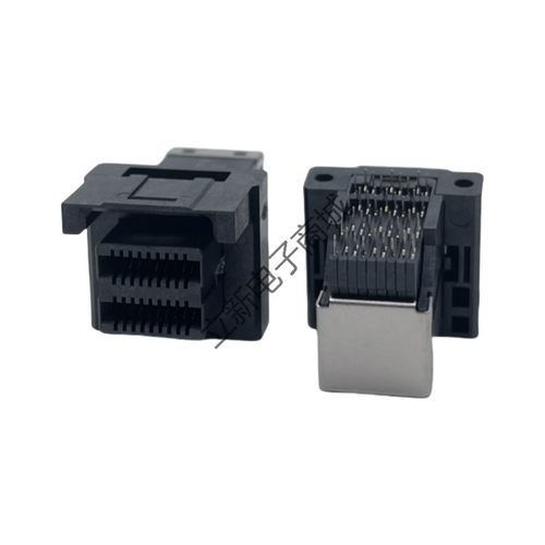AMPHENOL SFF-8643单口MINISAS 36P卧式插针电脑信号存储传输接口