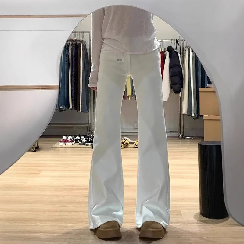 2026春夏季新款美式牛仔裤女大码胖mm高腰弹力遮胯显瘦阔腿直筒裤