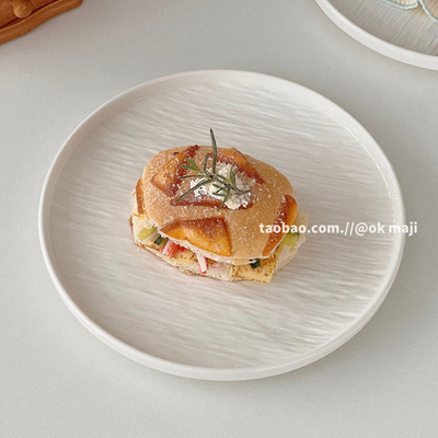 韩国ins风陶瓷意面盘直身盘