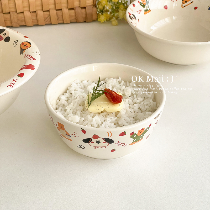 家用高颜值陶瓷米饭碗