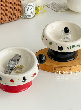 门口电视柜玄关挂钥匙收纳摆件简约入户客厅酒柜装饰品桌面收纳盒