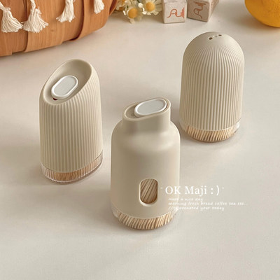 2025新款奶油风家用牙签罐