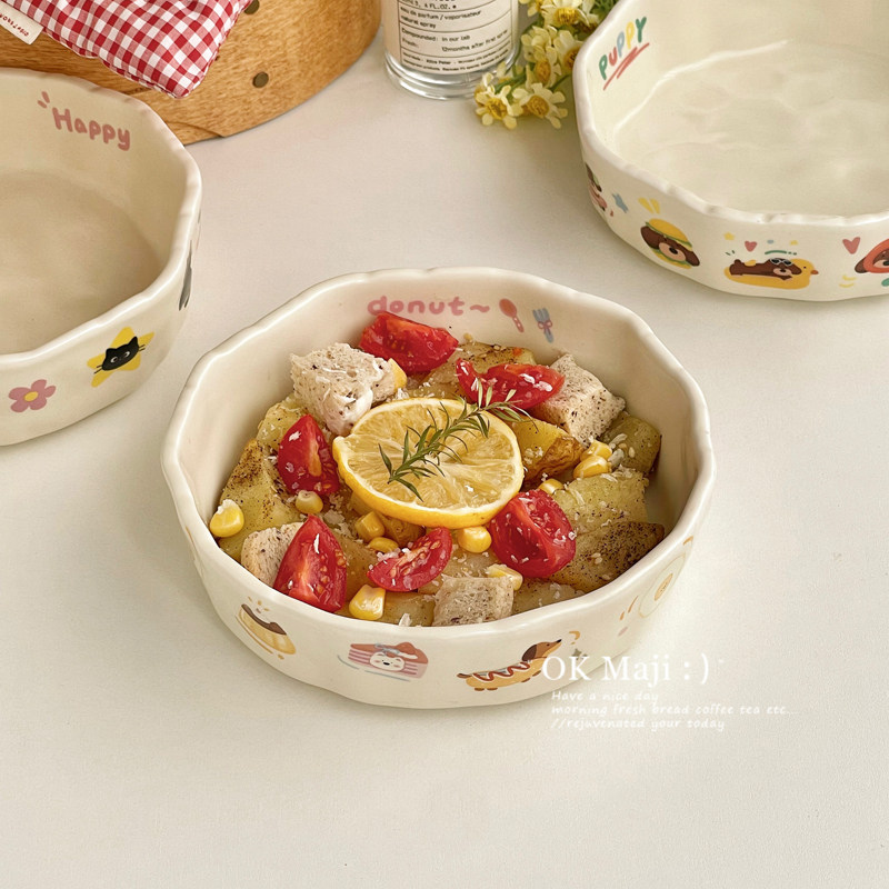 烘焙专用空气炸锅烤箱烤盘家用2025新款陶瓷盘子韩式家庭烤肉盘,餐饮具,盘,淘宝优惠券,粉丝福利购,淘宝优惠卷