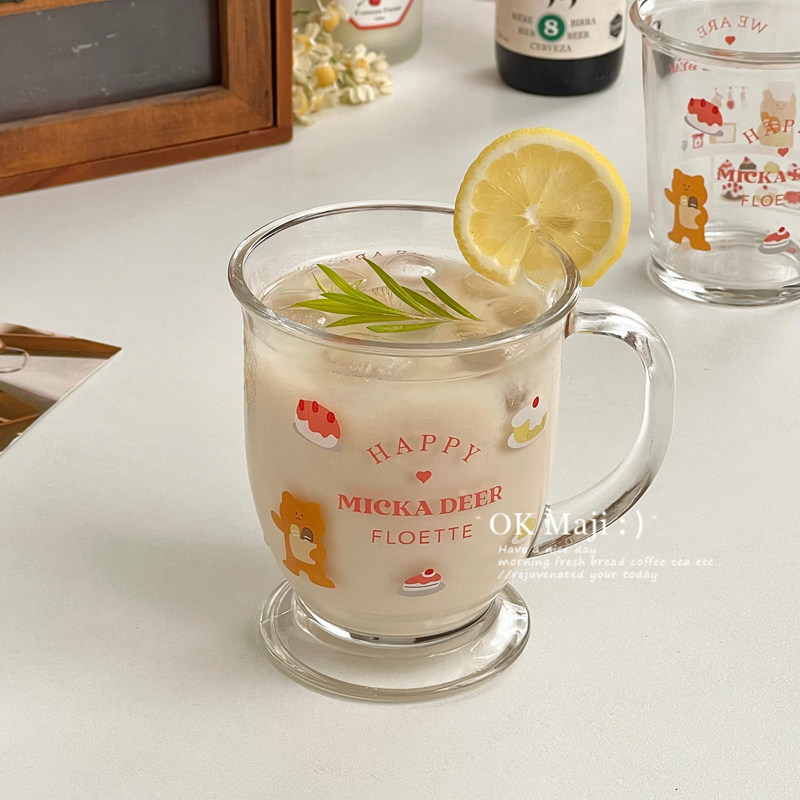 家用ins风可爱卡通玻璃杯