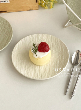 高颜值精致菜盘白色高级感陶瓷盘子轻奢极简风早餐盘甜品盘吐骨碟