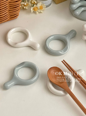 陶瓷筷架筷托家用厨房筷架托筷子架托创意筷子托带收纳架餐具架