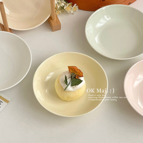 糖果色小号陶瓷蛋糕甜品盘