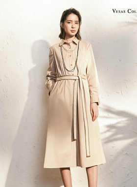 Vesas Collection 唯尚女装 长款连衣裙度假风法式VS221D130319