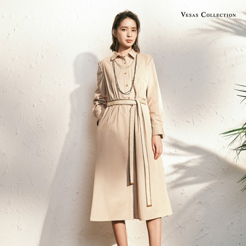 Vesas Collection 唯尚女装 长款连衣裙度假风法式VS221D130319