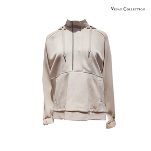 宽松K0536 vesas collection唯尚女装 宽松套头帽衫 连帽针织衫