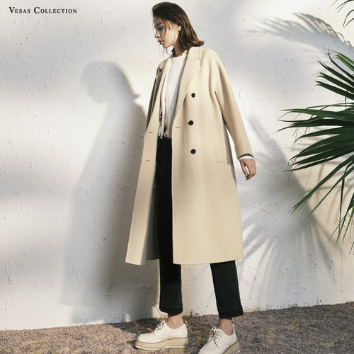 vesas collection女装 法式通勤大衣修身 外套 VS221C132018
