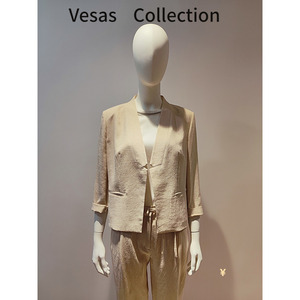 vesas collection唯尚女装色西装套装小香风撞色小衫VS232J109319