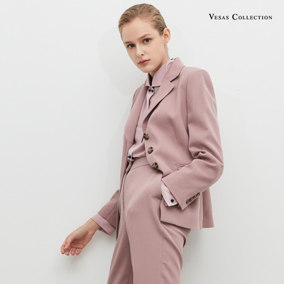 vesas collection 唯尚女装专柜正品单上衣 ROW风V领立体西装外套