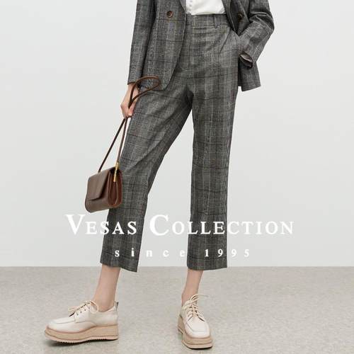 Vesas Collection T1305复古英伦风通勤女裤（同款J0990）