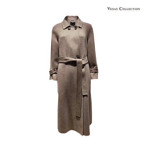 唯尚vesascollection女装冬季新款法式中长款气质羊毛大衣C1343