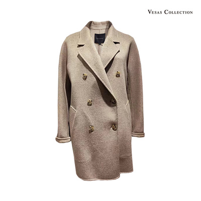 vesascollection唯尚女装羊毛大衣法式中长款毛呢商场同款C1341