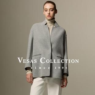 异色双面短款 C1326 大衣 Collection Vesas