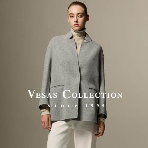 Vesas Collection C1326 异色双面短款大衣