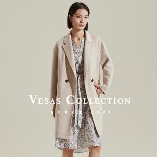 通勤中长款 C1355暖沙色经典 女士大衣 Collection Vesas