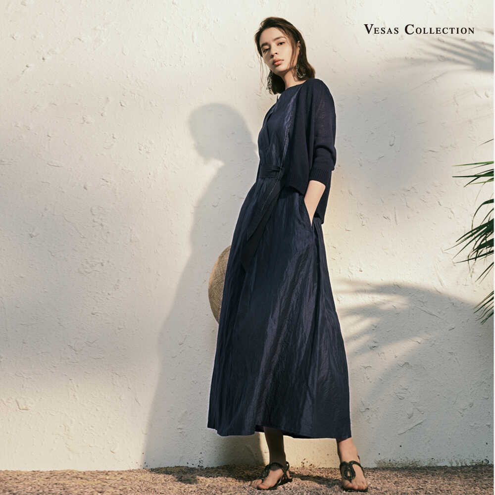 vesas collection D1001 品牌经典常青款 肌理面料 连衣裙