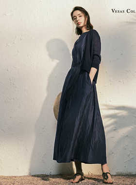 vesas collection D1001 品牌经典常青款 肌理面料 连衣裙