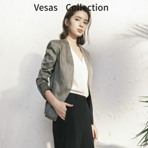 vesas唯尚女装西服设计感时尚气质西装女时髦洋气新款修身外套