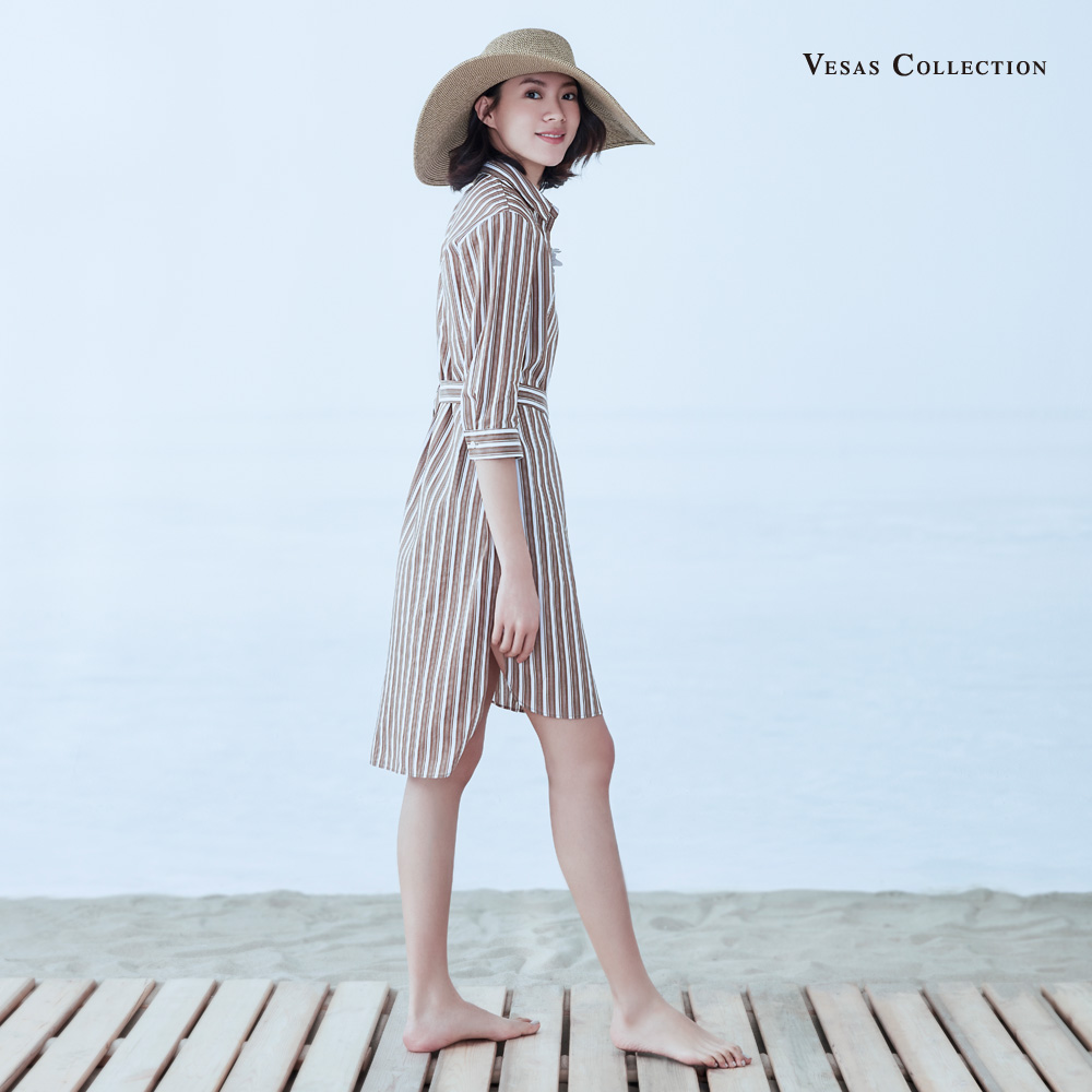Vesas Collection 唯尚女装 高级感系带夏季新款连衣裙显瘦
