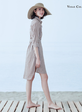 Vesas Collection 唯尚女装 高级感系带夏季新款连衣裙显瘦