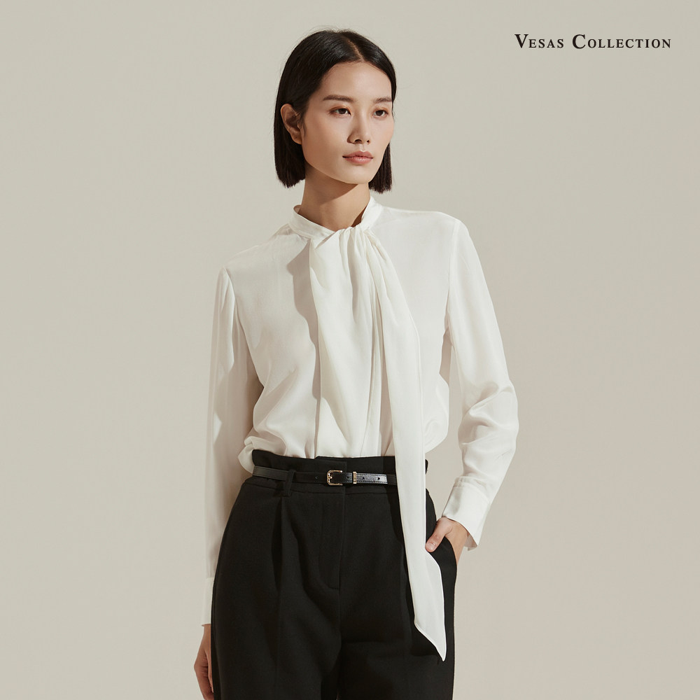 vesas collection 唯尚女装专柜正品衬衫 夏季bi入桑蚕丝长袖衬衫