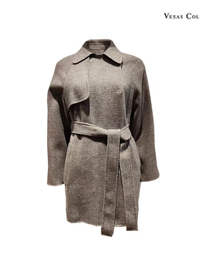 唯尚vesascollection女装纯羊毛冬季新款短款大翻领高级C1307