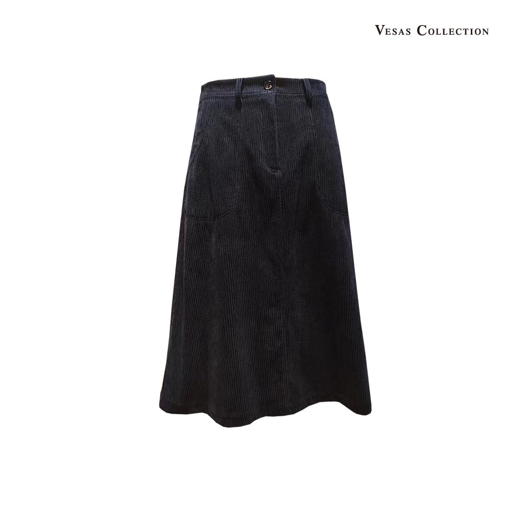 【唯尚女装直播间】半裙a字褶皱黑色半身裙设计感收腰百搭半裙