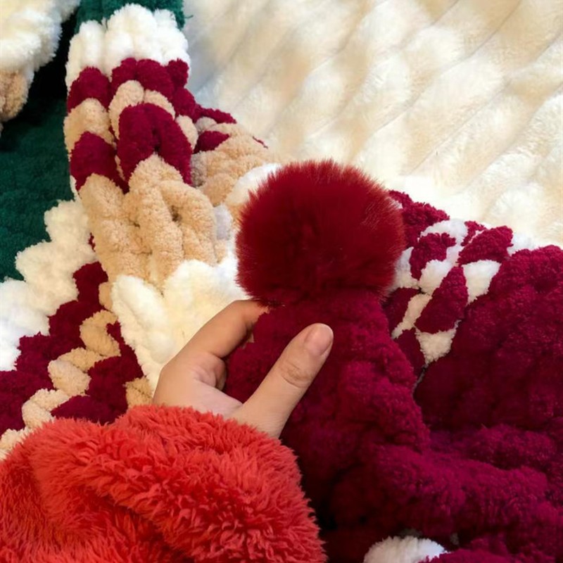 2025新款DIY手工毛毯编织毯子