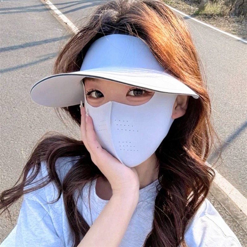 女款全脸防晒面罩可拆透气骑行