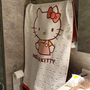 纱布浴巾女款毛巾洗澡大尺寸大人可爱女生卡通高颜值