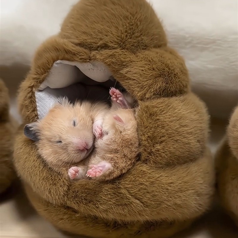粑粑仓鼠窝冬季毛绒保暖过冬