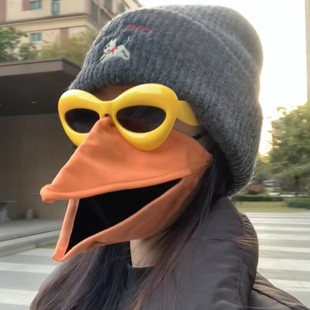乌鸦口罩创意搞怪动物嘴型面罩3d可动鸟嘴口罩专用送闺蜜朋友礼物